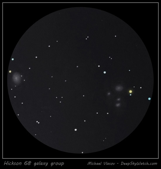 hickson 68 group: ngc 5350 5354 5353 5355 5371
