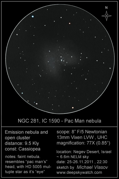 Pac Man nebula sketch