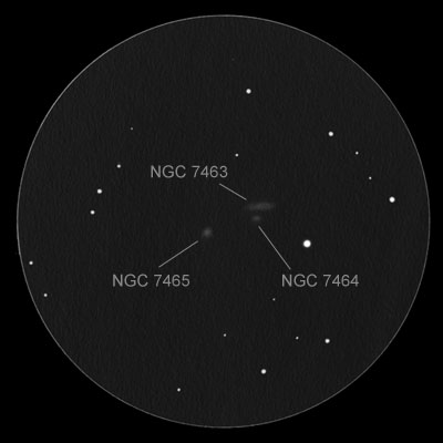 ngc 7465, 7463, 7464 - annotated
