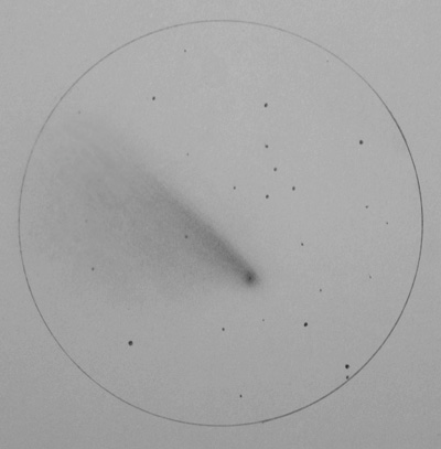 panstarrs comet pencil sketch